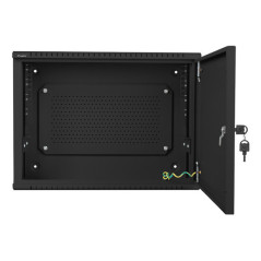 Lanberg WAF1-5203-04-00B rack 4U Da parete Nero