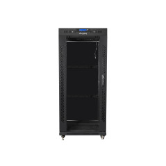 Lanberg free standing rack 19inch cabinet 27U 600x600 glass door LCD flat pack black Rack indipendenti
