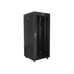 Lanberg free standing rack 19inch cabinet 27U 600x600 glass door LCD flat pack black Rack indipendenti