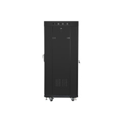 Lanberg free standing rack 19inch cabinet 27U 600x600 glass door LCD flat pack black Rack indipendenti