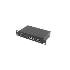 Lanberg RSFE-4P-2FE-60 switch di rete Non gestito Fast Ethernet (10 100) Supporto Power over Ethernet (PoE) 1U Nero