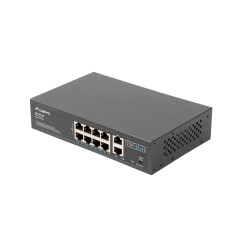 Lanberg RSFE-8P-2GE-120 switch di rete Non gestito Gigabit Ethernet (10 100 1000) Supporto Power over Ethernet (PoE) 1U Nero