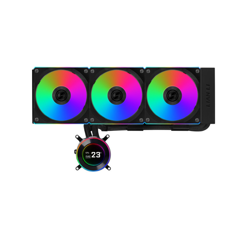 Lian Li GA II Hydroshift II LCD-C 360CL Processore Raffreddatore di liquidi tutto in uno 12 cm Nero 1 pz