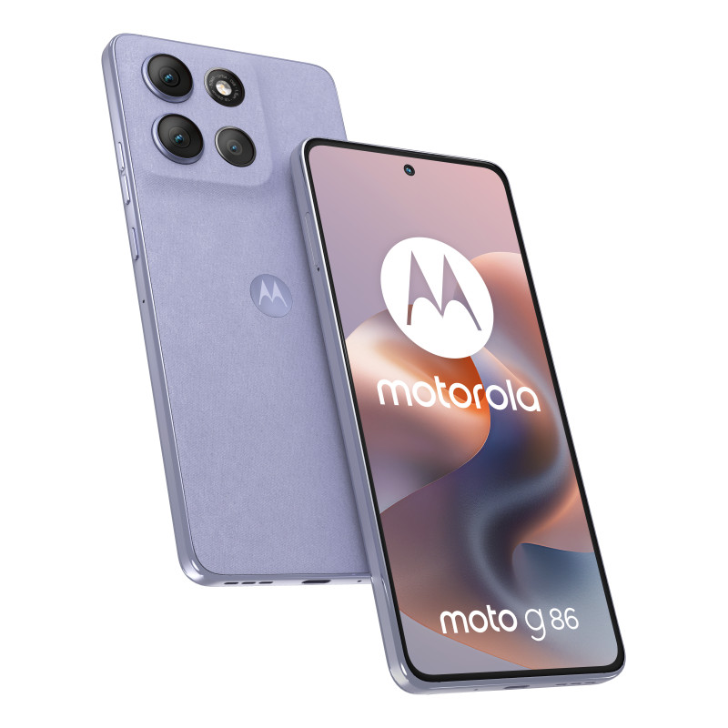 Motorola moto g86 5G 16,9 cm (6.67") Doppia SIM Android 15 USB tipo-C 8 GB 256 GB 5200 mAh Lillà Motorola moto g86 5G 16,9 cm (6.67") Doppia SIM Android 15 USB tipo-C 8 GB 256 GB 5200 mAh Lillà