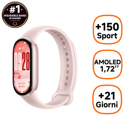 Xiaomi Smart Band 10 Rose AMOLED Braccialetto per rilevamento di attività 4,37 cm (1.72") Rosa