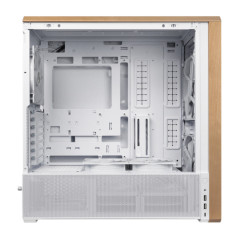 Lian Li Lancool LAN217W computer case Midi Tower Bianco, Legno