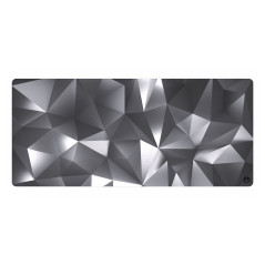ENDORFY Crystal Black XL Tappetino per mouse per gioco da computer Nero, Grigio, Bianco
