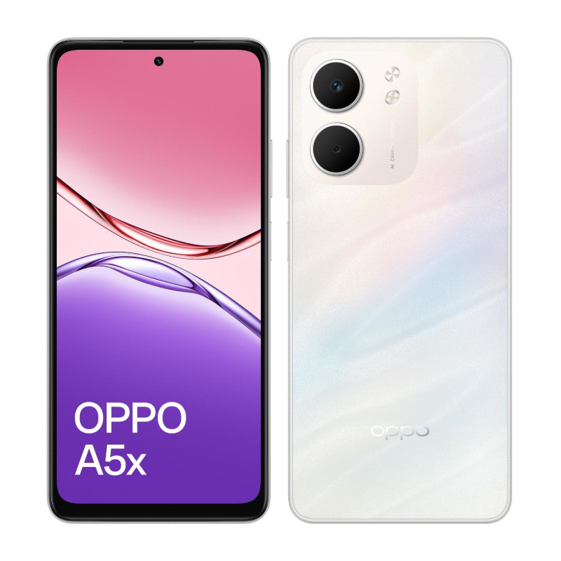 OPPO A5x 16,9 cm (6.67") Doppia SIM 4G USB tipo-C 4 GB 128 GB 6000 mAh Bianco OPPO A5x 16,9 cm (6.67") Doppia SIM 4G USB tipo-C 4 GB 128 GB 6000 mAh Bianco