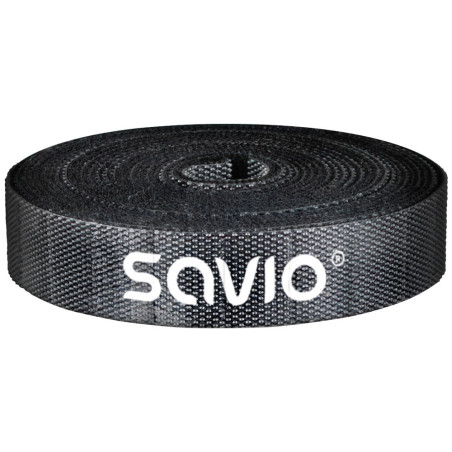Savio OC-07 organizer per cavi Universale Cable binder Nero