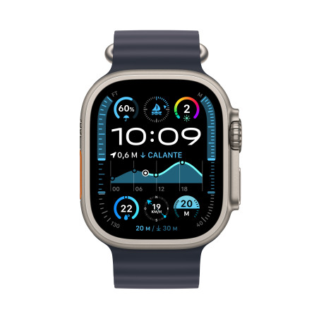Apple Watch Ultra 2 GPS + Cellular 49mm Cassa in Titanio con Navy Ocean Band