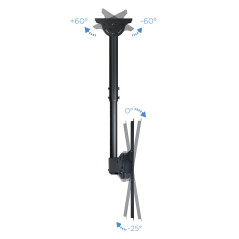 TooQ LPCE1155TSLI-B Supporto per display espositivi 139,7 cm (55") Nero