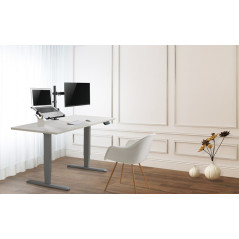 Equip Staffa di montaggio da scrivania per computer portatile con doppio braccio articolato da 13“-32”.