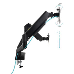 TooQ DB1434TNR-B Supporti a parete per TV 86,4 cm (34") Scrivania Nero