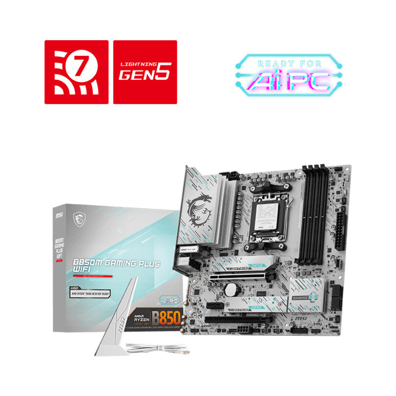 MSI B850M GAMING PLUS WIFI AMD B850 Socket AM5 micro ATX