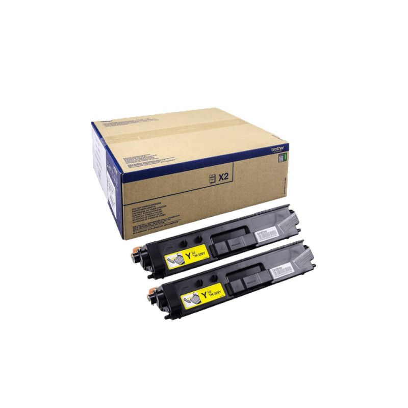 Brother TN-329YTWIN cartuccia toner 2 pz Originale Giallo Brother TN-329YTWIN cartuccia toner 2 pz Originale Giallo