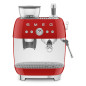 Smeg Macchina da Caffè Espresso Manuale con macinacaffè integrato 50's Style – Rosso LUCIDO – EGF03RDEU Smeg Macchina da Caffè Espresso Manuale con macinacaffè integrato 50's Style – Rosso LUCIDO – EGF03RDEU