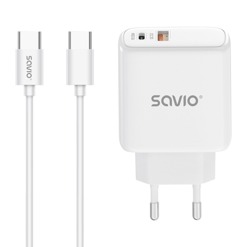 Savio LA-10 Caricabatterie per dispositivi mobili Telefono cellulare, Telefono, Universale Bianco USB Ricarica rapida Savio LA-10 Caricabatterie per dispositivi mobili Telefono cellulare, Telefono, Universale Bianco USB Ricarica rapida