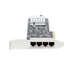 StarTech.com Scheda di rete 2.5 Gigabit a 4 porte - Scheda Ethernet PCIe da 2,5 Gbps NBASE-T, Intel I225-V, Scheda di rete per