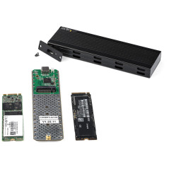 StarTech.com Enclosure USB-C a M.2 NVMe o M.2 SATA SSD 10Gbps - Case esterno portatile M.2 PCIe SATA NGFF SSD in alluminio -