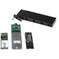 StarTech.com Enclosure USB-C a M.2 NVMe o M.2 SATA SSD 10Gbps - Case esterno portatile M.2 PCIe/SATA NGFF SSD in alluminio -