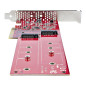 StarTech.com Adattatore PCI Express M.2 NVMe - Scheda Adattatore PCIe 4.0 x8 x16 a Doppio SSD M.2 NVMe or AHCI, 7.8Gbps per
