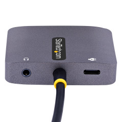 StarTech.com Adattatore USB-C a VGA HDMI, Adattatore Multiporta USB Type-C a VGA HDMI 4K 60Hz HDR con Uscita Audio da 3,5 mm