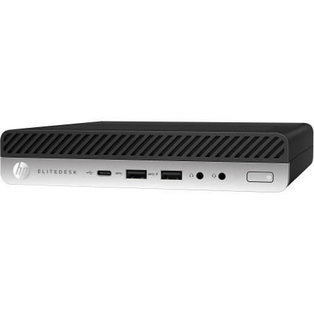 HP EliteDesk 800 G3 Refurbished Intel® Core™ i5 8 GB DDR4-SDRAM 256 GB SSD Windows 10 Pro Desktop Mini PC Nero, Argento