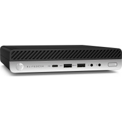 HP EliteDesk 800 G3 Refurbished Intel® Core™ i5 8 GB DDR4-SDRAM 256 GB SSD Windows 10 Pro Desktop Mini PC Nero, Argento