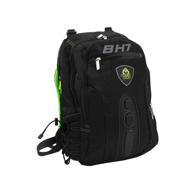 KeepOut BK7G zaino Nero, Verde Nylon KeepOut BK7G zaino Nero, Verde Nylon
