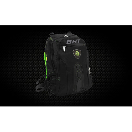 KeepOut BK7G zaino Nero, Verde Nylon