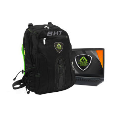 KeepOut BK7G zaino Nero, Verde Nylon