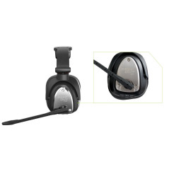 KeepOut HXAIR cuffia e auricolare Wireless A Padiglione Gaming Nero, Argento