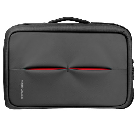 Mars Gaming MB2 zaino Nero, Rosso Alluminio, Nylon