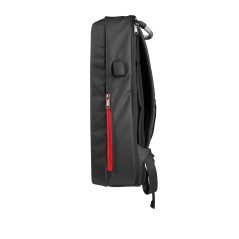 Mars Gaming MB2 zaino Nero, Rosso Alluminio, Nylon