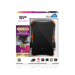 Silicon Power Armor A30 disco rigido esterno 2 TB 2.5" USB tipo A 3.2 Gen 1 (3.1 Gen 1) Nero