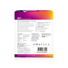 Silicon Power Armor A60 disco rigido esterno 2 TB 2.5" USB tipo A 2.0 3.2 Gen 1 (3.1 Gen 1) Nero