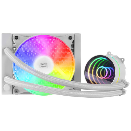 Mars Gaming MLONE120W sistema di raffreddamento per computer Processore Raffreddatore di liquidi tutto in uno 12 cm Bianco 1 pz