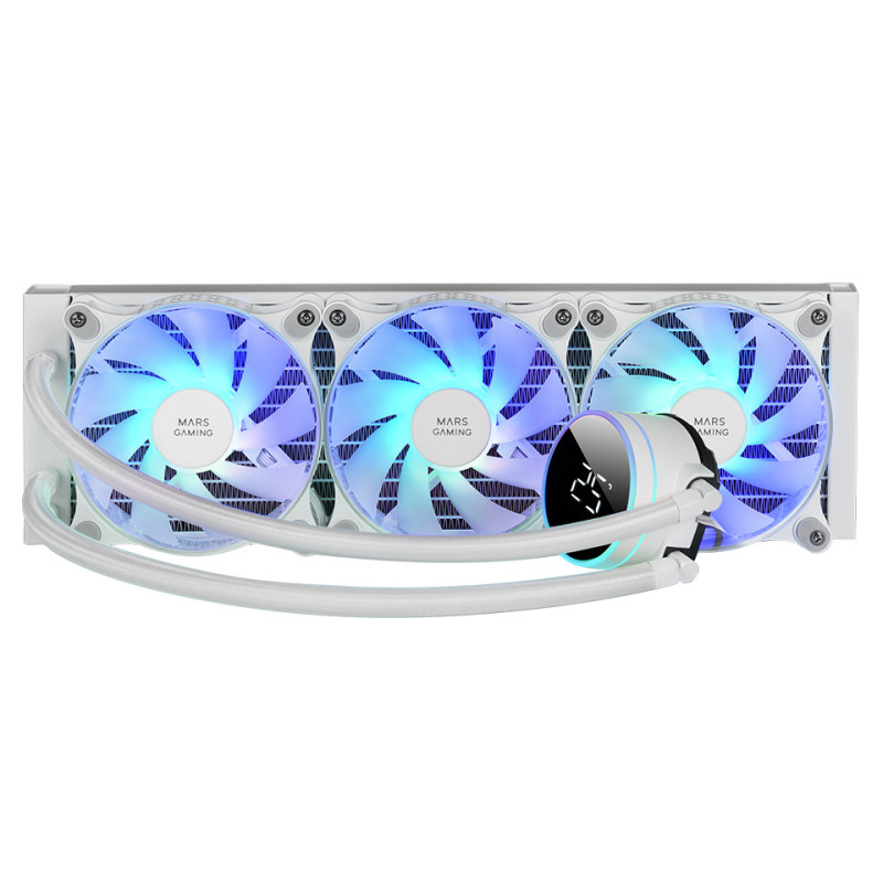 Mars Gaming ML-LCD360W Processore Kit di raffreddamento a liquido 12 cm Bianco 1 pz