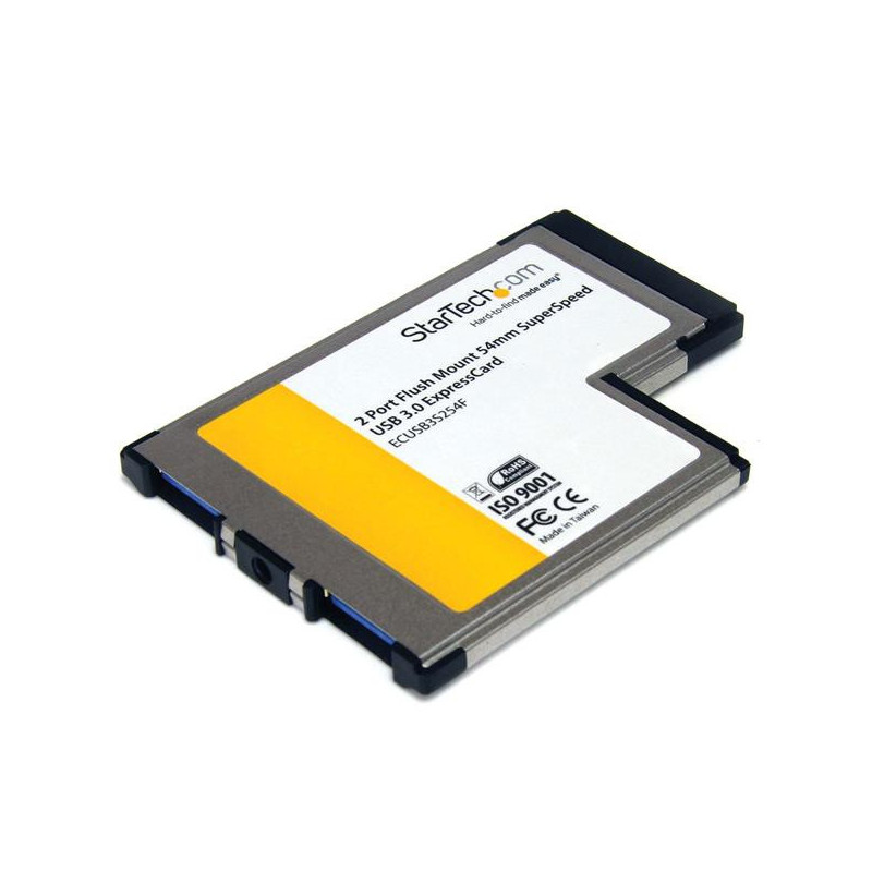 StarTech.com Adattatore scheda ExpressCard SuperSpeed USB 3.0 da 54 mm a scomparsa a 2 porte con supporto UASP