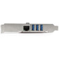 StarTech.com Scheda Espansione PCI Express USB 3.0 a 3 porte con UASP + Gigabit Ethernet StarTech.com Scheda Espansione PCI Express USB 3.0 a 3 porte con UASP + Gigabit Ethernet