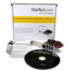 StarTech.com Scheda Espansione PCI Express USB 3.0 a 3 porte con UASP + Gigabit Ethernet
