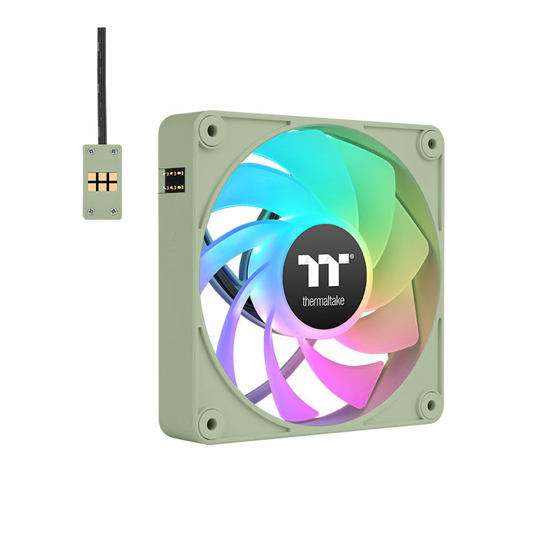 Thermaltake CL-F198-PL12MG-A sistema di raffreddamento per computer Case per computer Ventilatore 12 cm Verde 3 pz