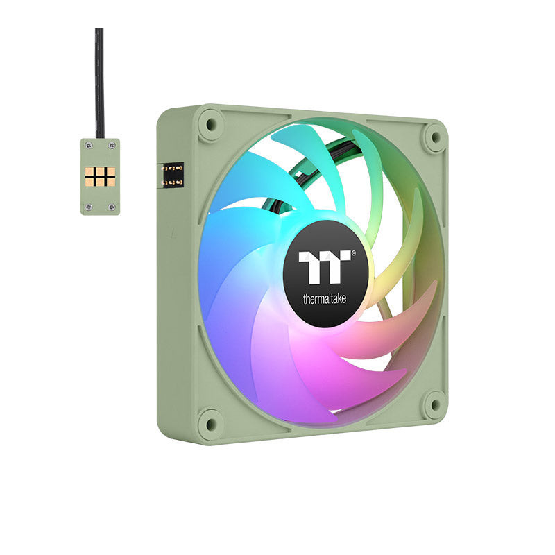 Thermaltake CL-F196-PL12MG-A sistema di raffreddamento per computer Case per computer Ventilatore 12 cm Verde 3 pz