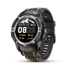 myPhone HAMMER Watch Plus 3,43 cm (1.35") AMOLED Digitale 390 x 390 Pixel Touch screen Nero, Arancione GPS (satellitare)