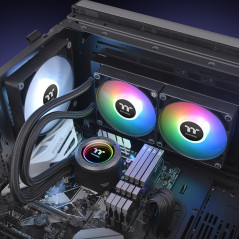 Thermaltake TT TH240 ARGB Processore Raffreddatore di liquidi tutto in uno 12 cm Nero 1 pz