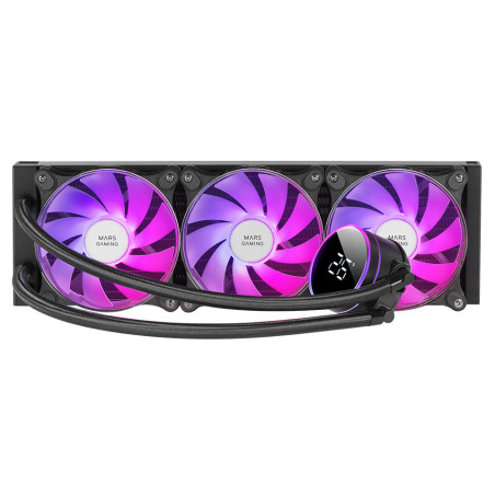 Mars Gaming ML-LCD360 Processore Raffreddatore di liquidi tutto in uno 12 cm Nero 1 pz
