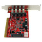 StarTech.com Scheda Pci con 4 porte USB 3.0 (5Gbps) SuperSpeed con alimentazione SATA/SP4