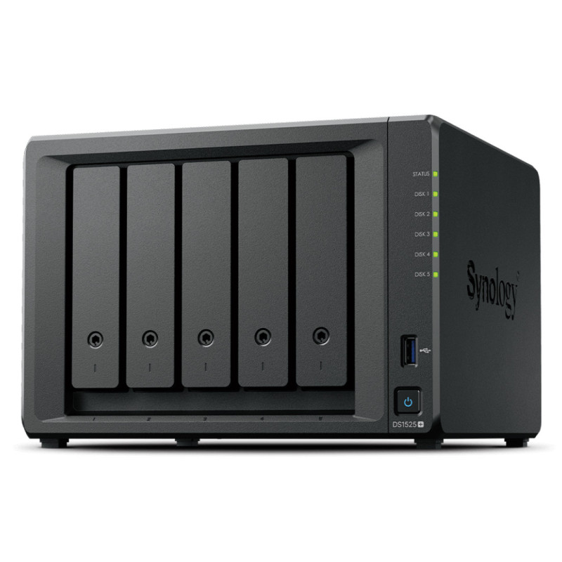 Synology DiskStation DS1525+ server NAS e di archiviazione Ryzen Embedded V1500B 8 GB DDR4 0 TB Nero