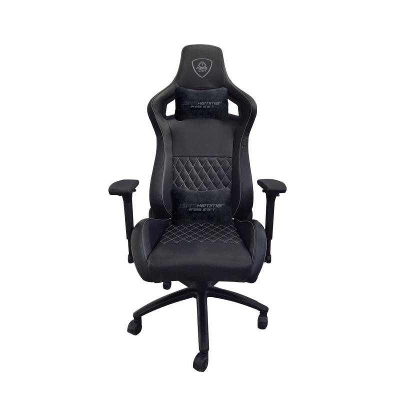 KeepOut XSPROHAMMER Sedia per gaming universale Seduta imbottita Nero, Grigio