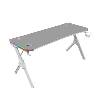 Mars Gaming MGD140RGBW scrivania per computer Grigio, Bianco